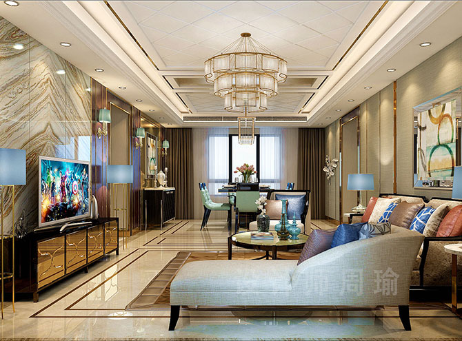yinshuidaohang世纪江尚三室两厅168平装修设计效果欣赏